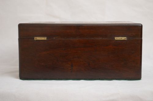 RESTORED VICTORIAN ROSEWOOD JEWELLERY BOX WITH TRAY - ADDITIONAL PHOTO 11