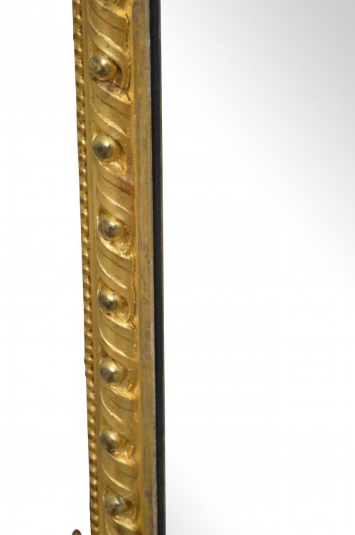 ANTIQUE GILTWOOD OVERMANTEL MIRROR WITH ORIGINAL GILT AND GLASS H83CM - ADDITIONAL PHOTO 14