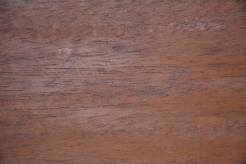 MAHOGANY BEDSIDE CABINET ON REEDED LEGS GILLOWS - ADDITIONAL PHOTO 3