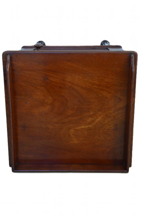 MAHOGANY BEDSIDE CABINET ON REEDED LEGS GILLOWS - ADDITIONAL PHOTO 7