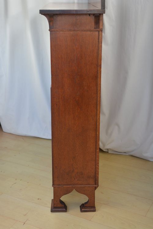 ARTS AND CRAFTS SOLID OAK OPEN BOOKCASE WITH HEIGHT ADJUSTABLE SHELVES - ADDITIONAL PHOTO 12