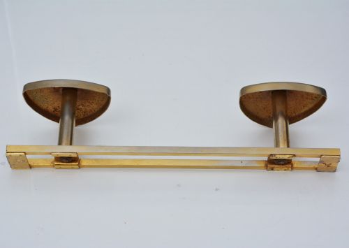 ART DECO COAT HOOKS SHIELD SHAPED GOLD AND SILVER METAL - ADDITIONAL PHOTO 7