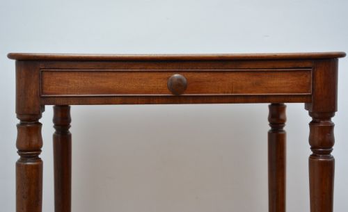 ENGLISH WILLIAM IV MAHOGANY SIDE TABLE OCCASIONAL TABLE WITH A DRAWER - ADDITIONAL PHOTO 7
