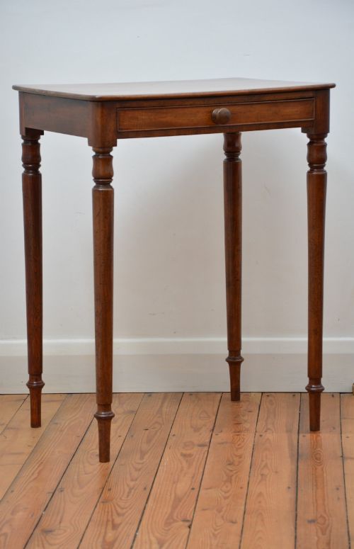 ENGLISH WILLIAM IV MAHOGANY SIDE TABLE OCCASIONAL TABLE WITH A DRAWER - ADDITIONAL PHOTO 12