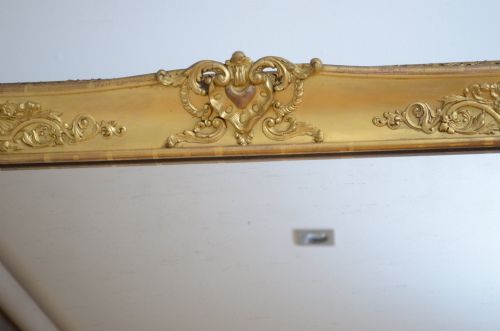 ANTIQUE GILDED LEANER MIRROR FLOOR STANDING MIRROR RESTORED AND IN GOOD CONDITION H207CM - ADDITIONAL PHOTO 10