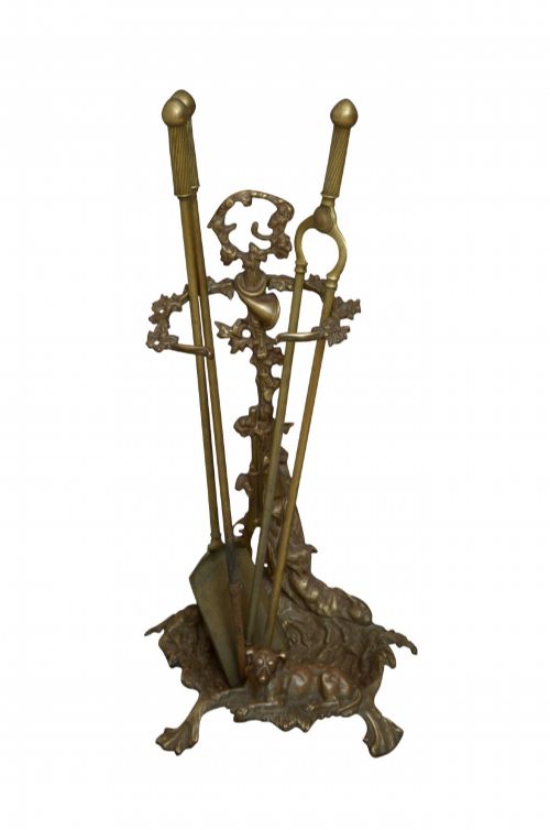 BRASS UMBRELLA STAND OR FIRE COMPANION STAND - ADDITIONAL PHOTO 2