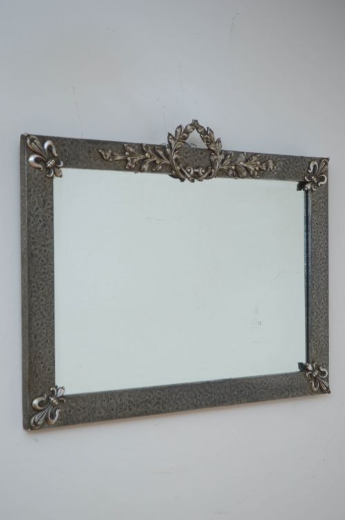 ARTS AND CRAFTS HAMMERED METAL WALL MIRROR - ADDITIONAL PHOTO 8