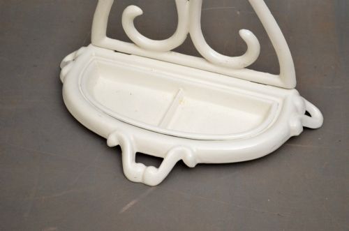 WHITE ART NOUVEAU ENAMELLED UMBRELLA STAND - ADDITIONAL PHOTO 5