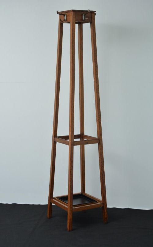 English Arts & Crafts Oak Coat Stand by Astrola