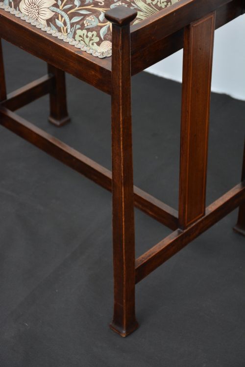 ANTIQUE ARTS CRAFTS STOOL DRESSING TABLE STOOL - ADDITIONAL PHOTO 6