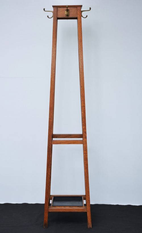 ENGLISH INDUSTRIAL STYLE SOLID OAK COAT STAND BY ASTROLA - ADDITIONAL PHOTO 7