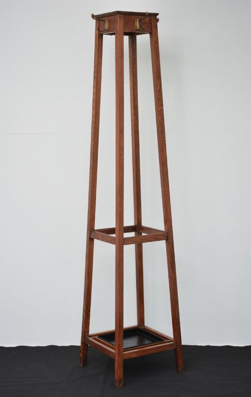 ENGLISH INDUSTRIAL STYLE SOLID OAK COAT STAND BY ASTROLA - ADDITIONAL PHOTO 10