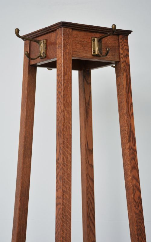 ENGLISH INDUSTRIAL STYLE SOLID OAK COAT STAND BY ASTROLA - ADDITIONAL PHOTO 12