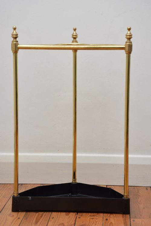UNUSUAL BRASS UMBRELLA STAND DEMI LUNE - ADDITIONAL PHOTO 3