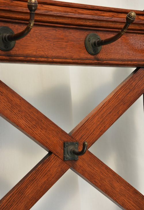 ENGLISH VICTORIAN GOTHIC COAT STAND OAK HALL STAND IN THE MANNER OF PUGIN - ADDITIONAL PHOTO 9