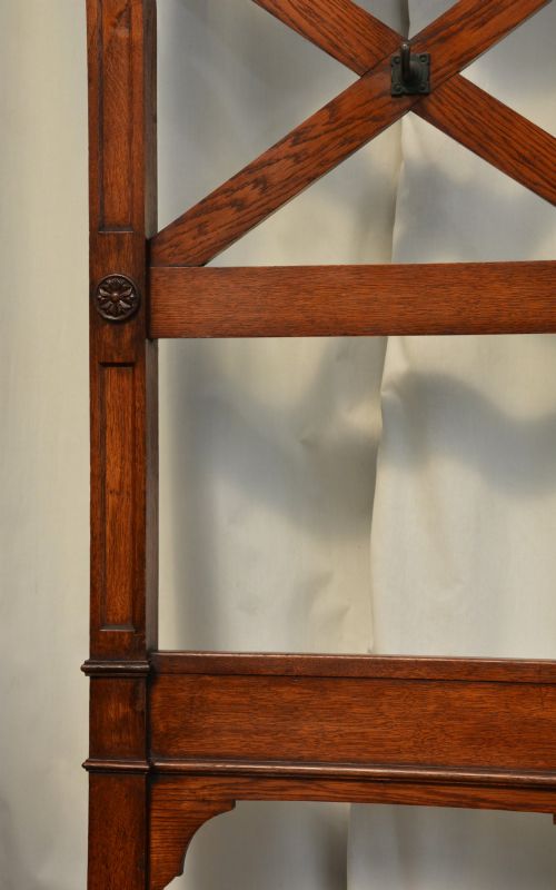 ENGLISH VICTORIAN GOTHIC COAT STAND OAK HALL STAND IN THE MANNER OF PUGIN - ADDITIONAL PHOTO 13