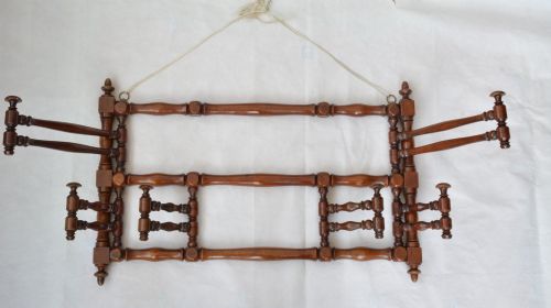 ANTIQUE WALL MOUNTED COAT RACK HAT TREE HOOKS - ADDITIONAL PHOTO 1