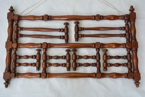 ANTIQUE WALL MOUNTED COAT RACK HAT TREE HOOKS - ADDITIONAL PHOTO 5