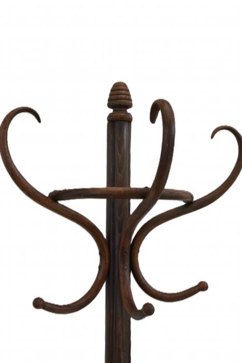 HALF ROUND BENTWOOD COAT STAND THONET STYLE HALL STAND - ADDITIONAL PHOTO 7
