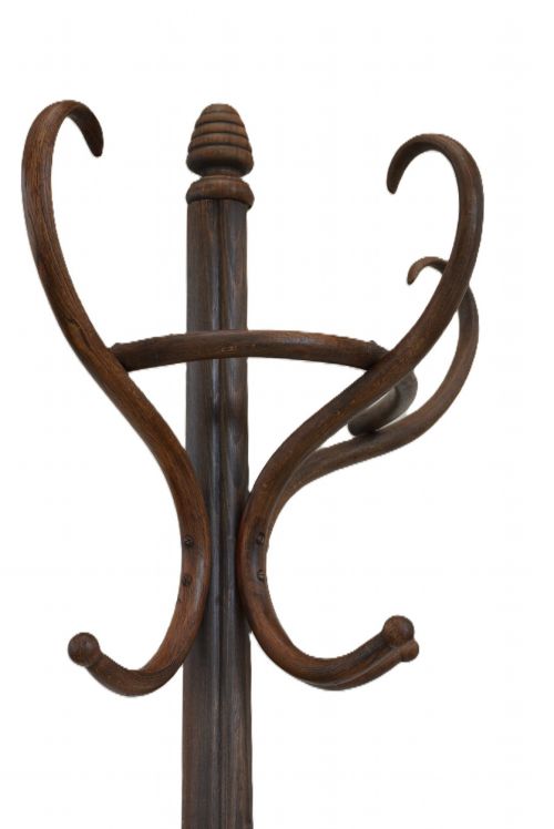 HALF ROUND BENTWOOD COAT STAND THONET STYLE HALL STAND - ADDITIONAL PHOTO 9