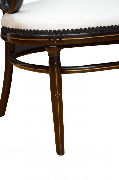 AUTHENTIC THONET SOFA AESTHETIC MOVEMENT EBONISED SETTEE WITH SCATTER CUSHIONS - ADDITIONAL PHOTO 9
