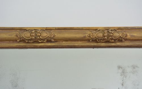 REGENCY GILDED OVERMANTLE MIRROR WITH LIGHTLY FOXED GLASS 925X1475CM - ADDITIONAL PHOTO 2