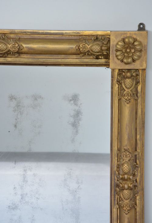 REGENCY GILDED OVERMANTLE MIRROR WITH LIGHTLY FOXED GLASS 925X1475CM - ADDITIONAL PHOTO 9