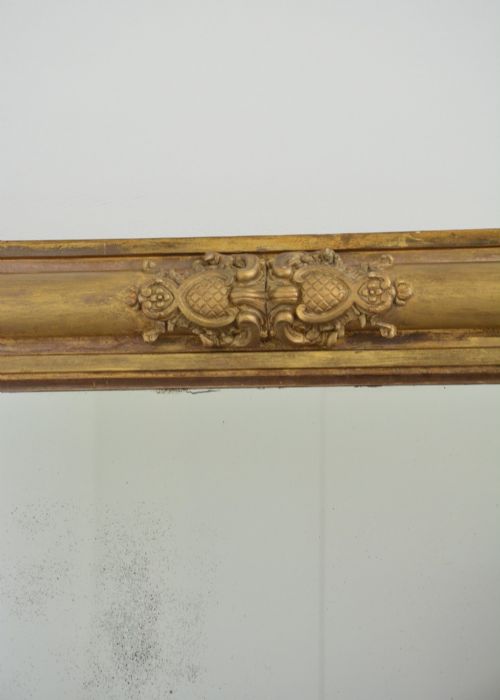 REGENCY GILDED OVERMANTLE MIRROR WITH LIGHTLY FOXED GLASS 925X1475CM - ADDITIONAL PHOTO 11