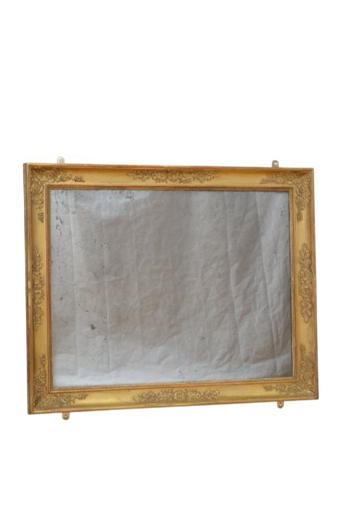 French Restoration Giltwood Wall Mirror with Mythological & Floral Carvings