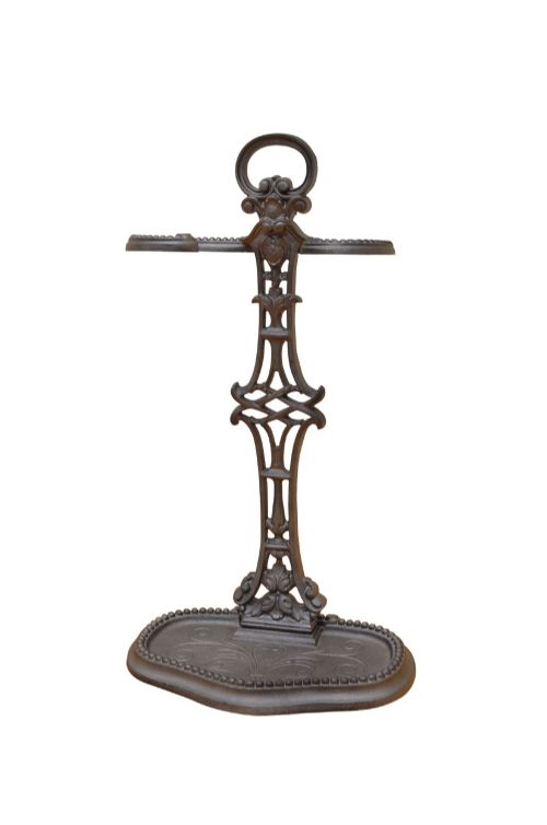 French Art Nouveau Cast Iron Umbrella or Fire Tool Stand