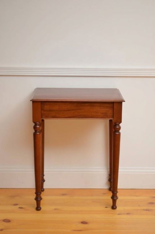 Fine Figured Mahogany Console Table of Narrow Proportions Druce and Co