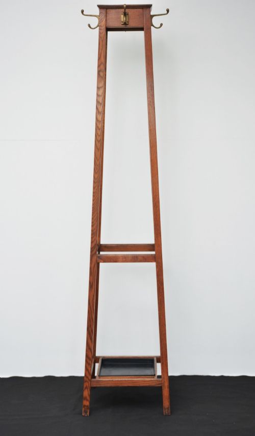 Astrola Solid Oak Arts and Crafts Coat Stand Hall Stand Free Delivery
