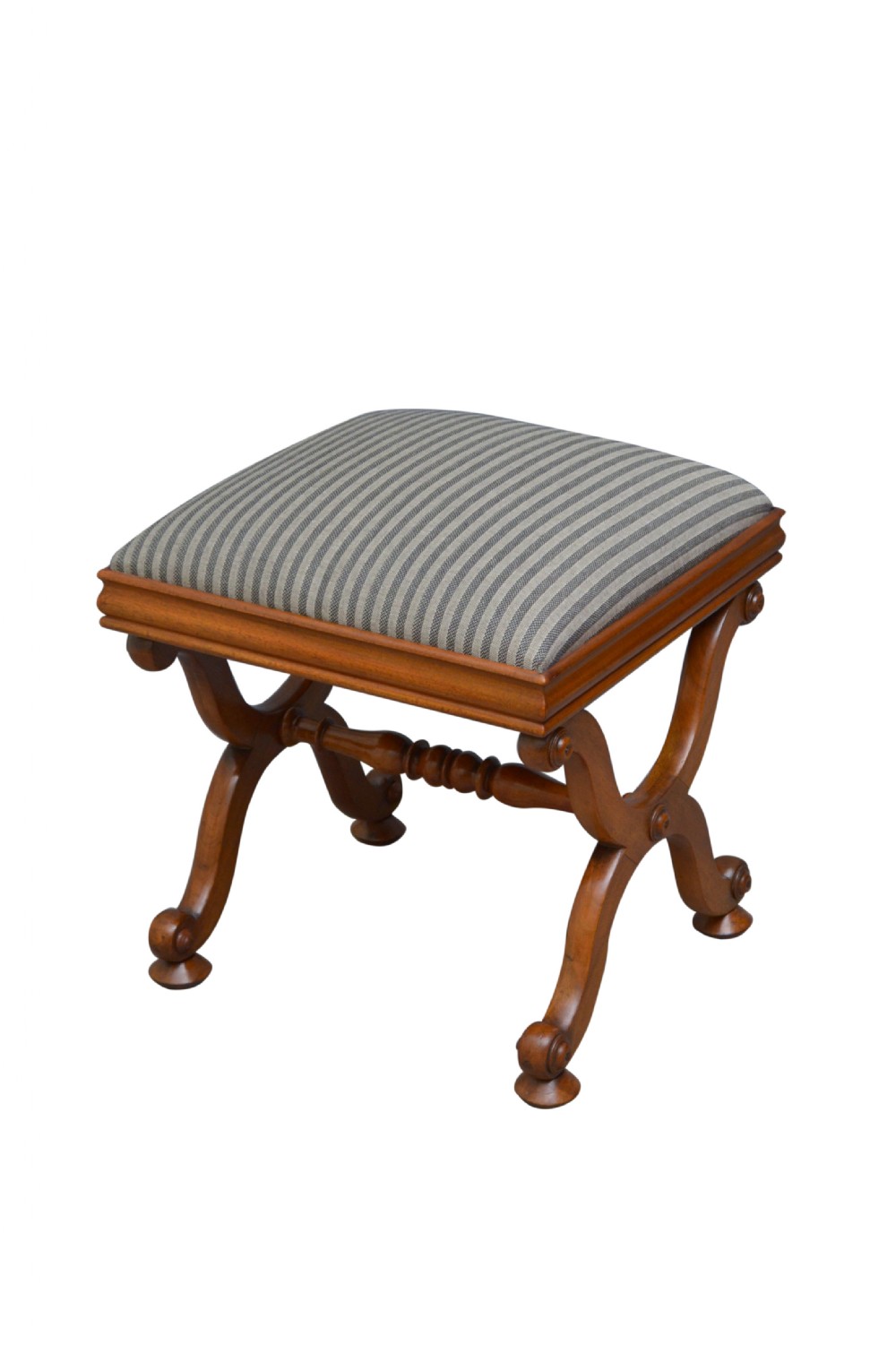 Early Victorian Dressing Table Stool in Mahogany