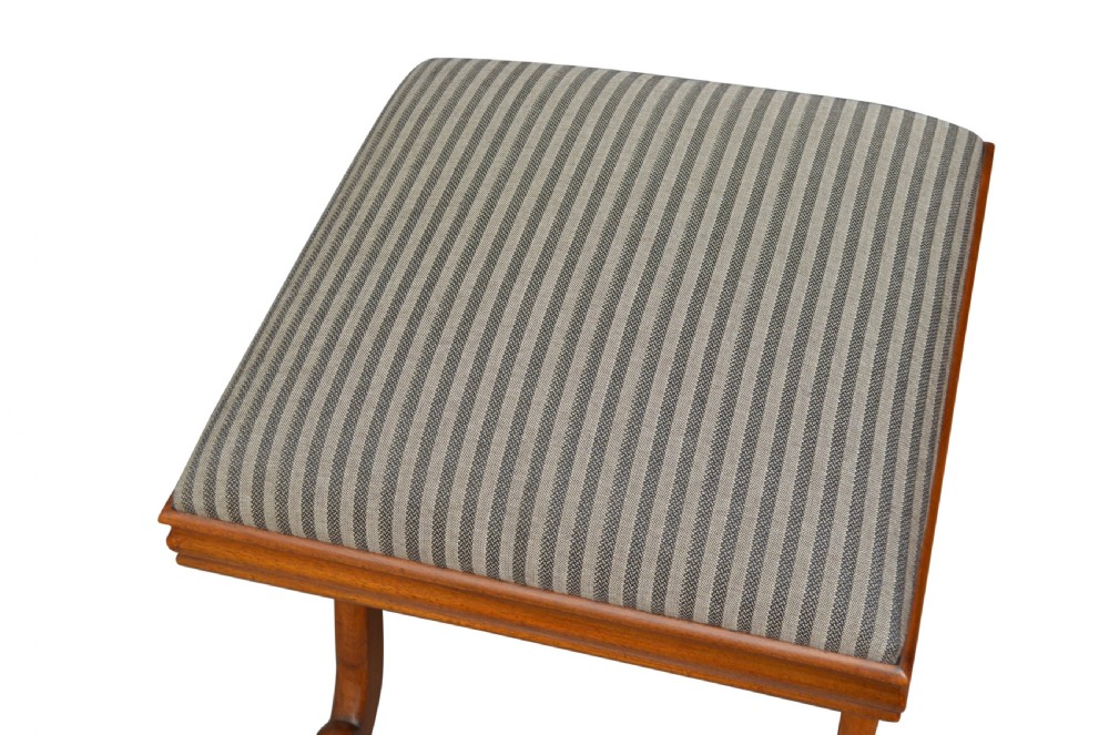Early Victorian Dressing Table Stool in Mahogany View II