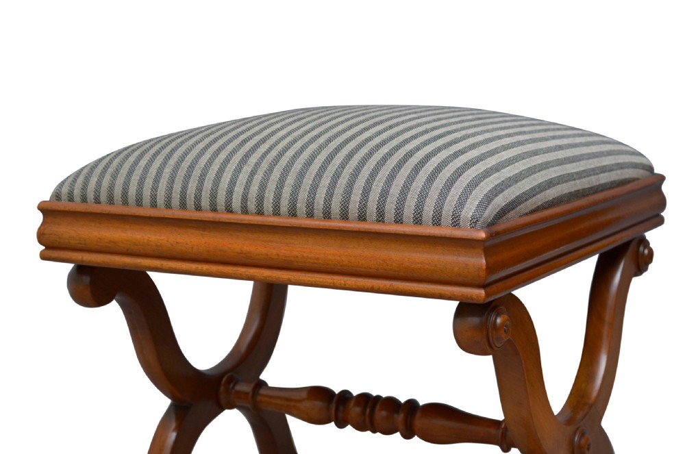 Early Victorian Dressing Table Stool in Mahogany View III