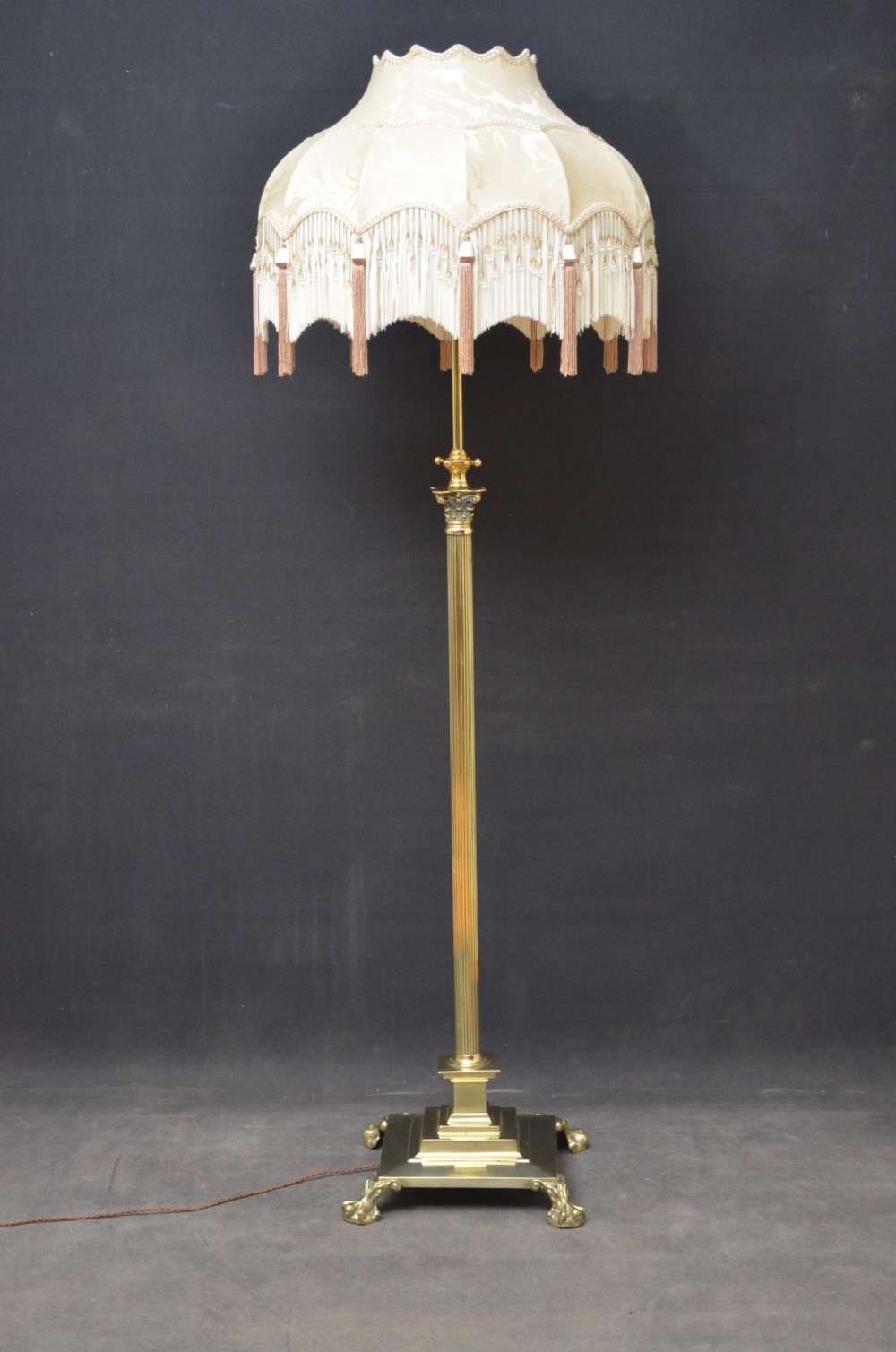 Victorian Brass Standard Lamp View VII