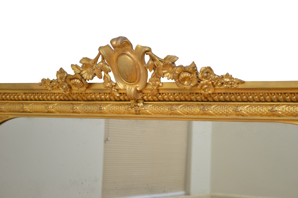 Fine Victorian Giltwood Overmantle Mirror View VI