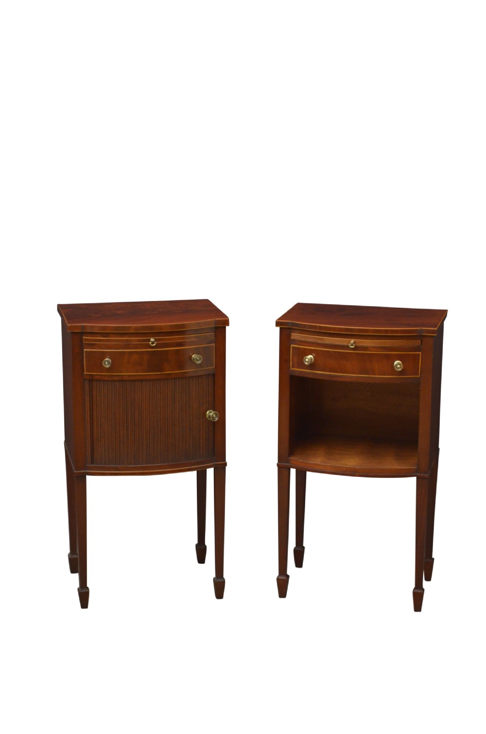 Matched Pair of Edwardian Bedside Cabinets in Mahogany