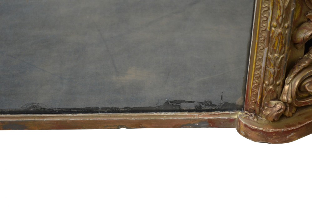 Large Victorian Overmantel Giltwood Mirror View XII