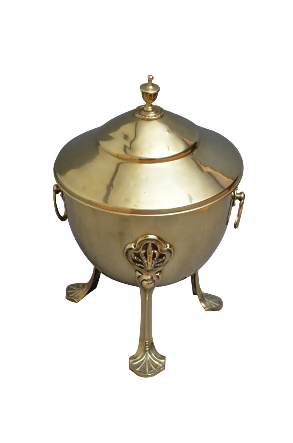 Art Nouveau Brass Coal Bucket