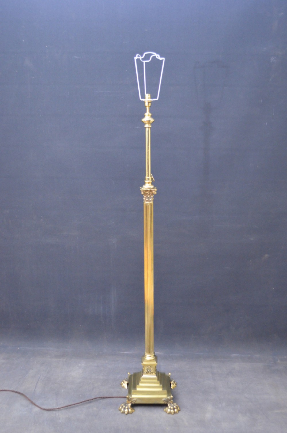Victorian Brass Standard Lamp View VI
