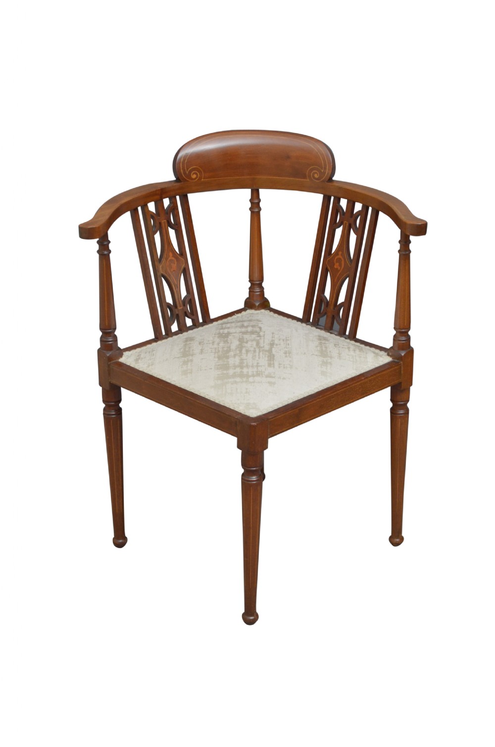 Edwardian Mahogany Corner Chair 