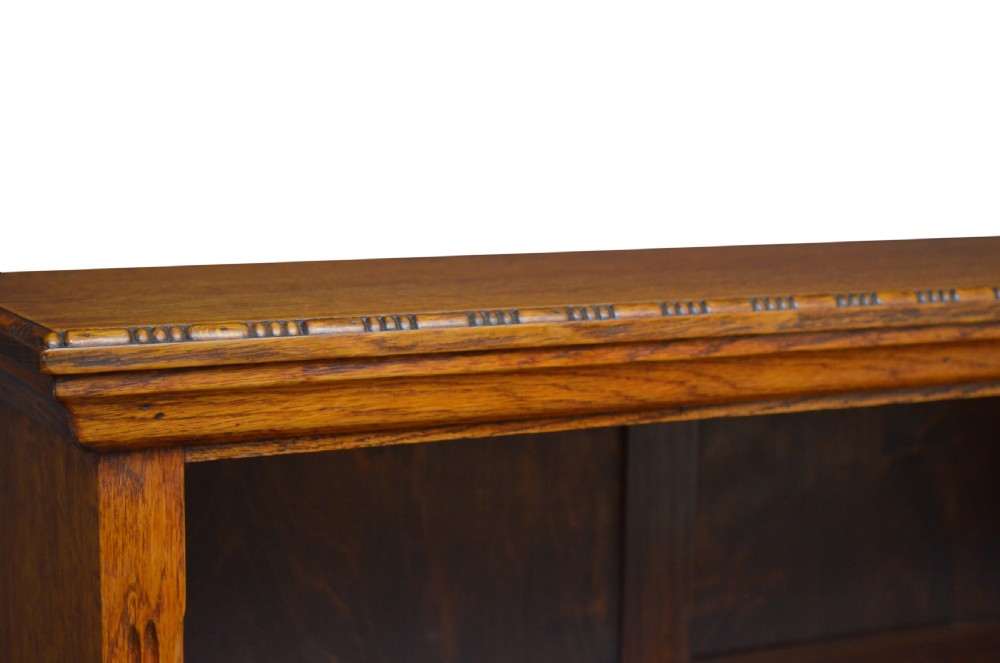 Turn of The Century Oak Open Bookcase View V