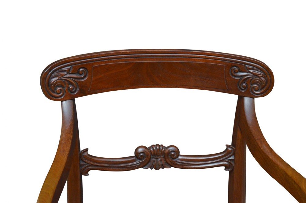  Pair of William IV Mahogany Carver Chairs Desk Chair Office Chair View II