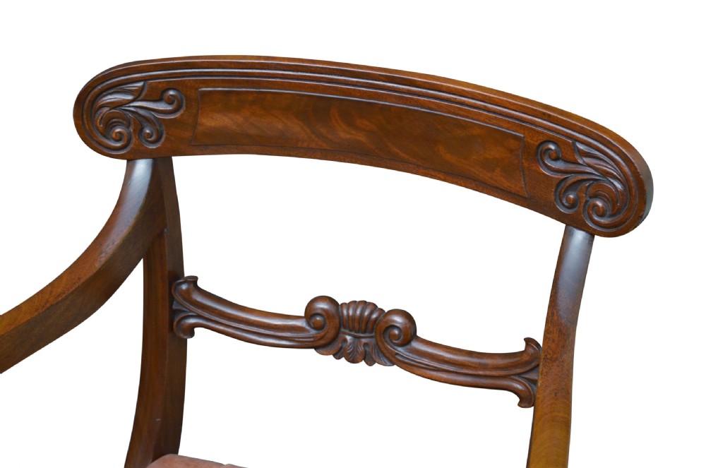  Pair of William IV Mahogany Carver Chairs Desk Chair Office Chair View III