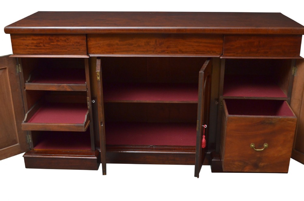 Victorian Mahogany 4 Door Sideboard View V