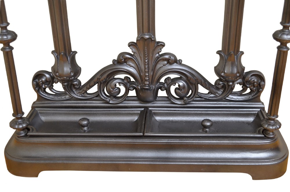 Exceptional Victorian Cast Iron Hall Stand View V