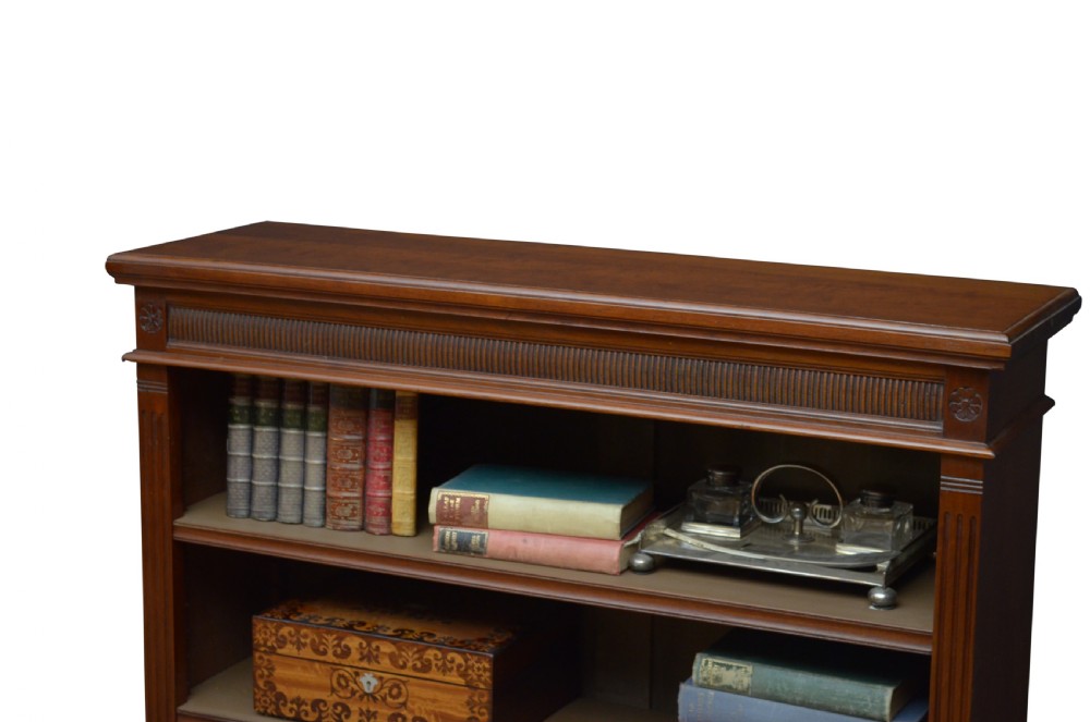 Victorian Walnut Open Bookcase View IV