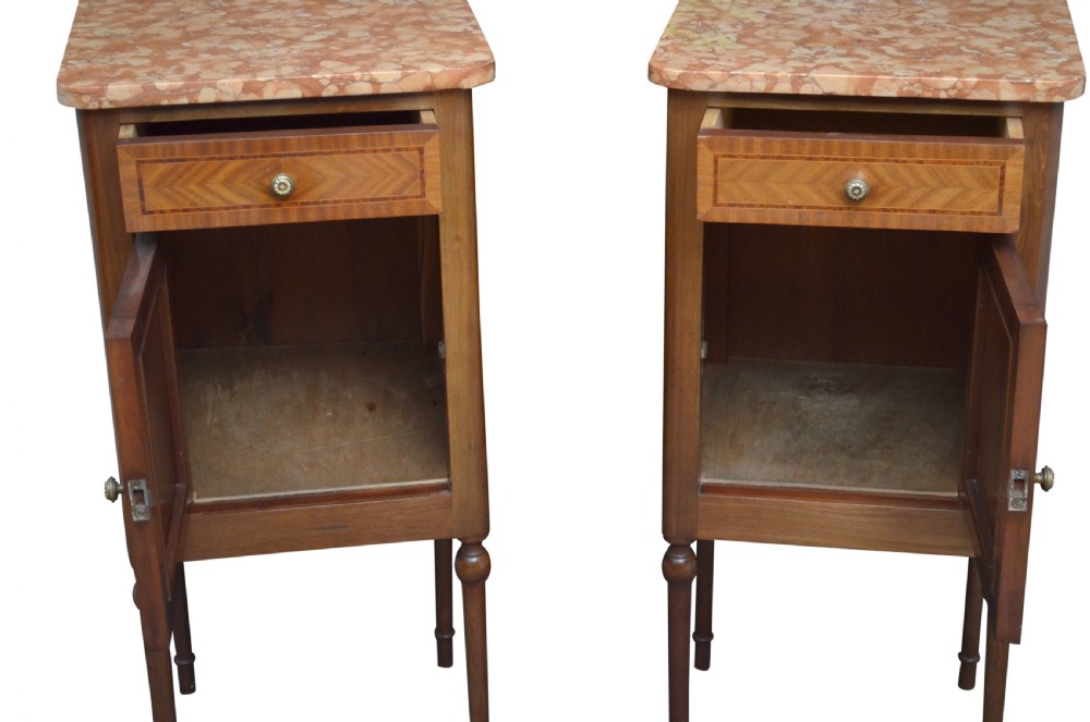 Pair of Turn of The Century Bedside Cabinets View III