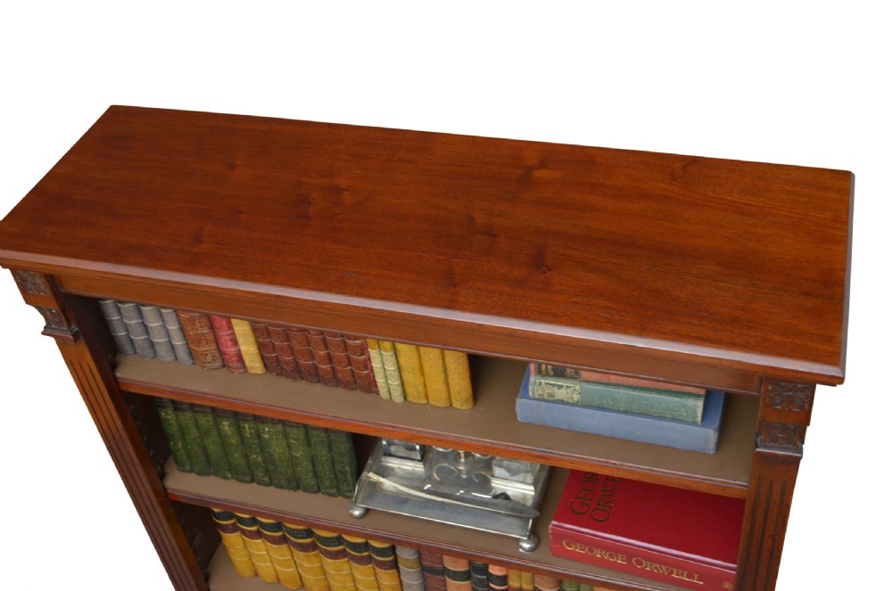 Victorian Walnut Open Bookcase View II